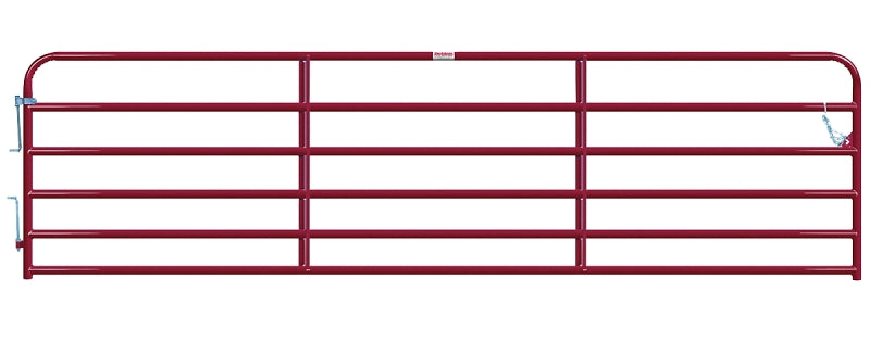 Behlen Country 40120161 Heavy-Duty Gate, 192 in W Gate, 50 in H Gate, 16 ga Frame Tube/Channel, Steel Frame, Red