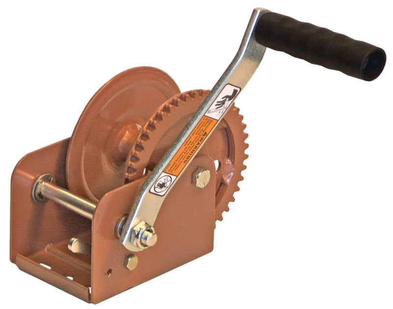 DL DL1100 Pulling Winch, 1100 lb Pull, 3/16 in Dia Wire Rope, 79 ft L Wire Rope, 3.9:1 Gear Ratio