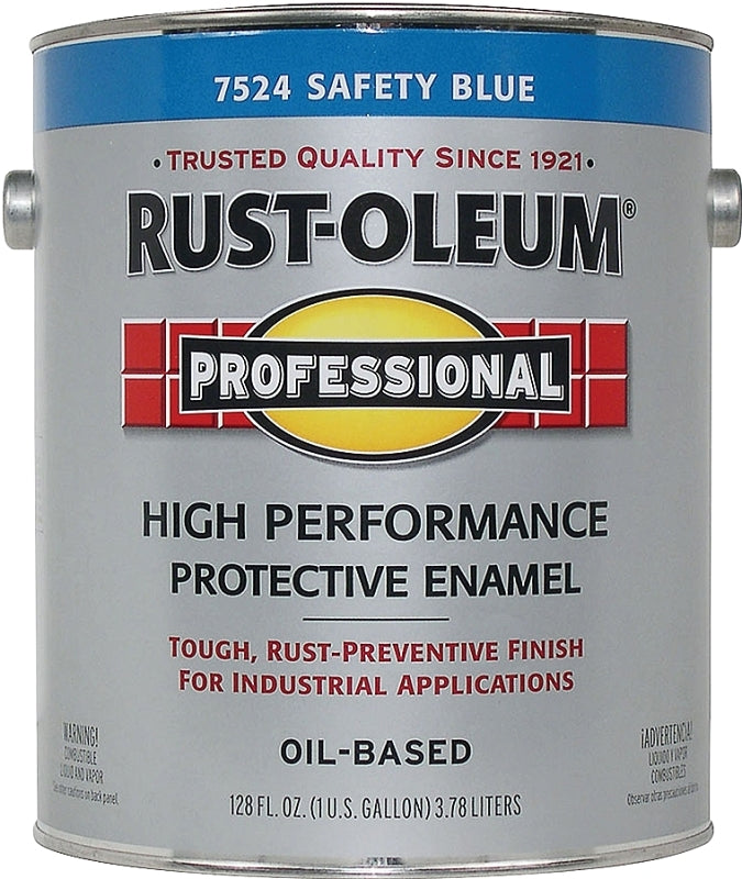 RUST-OLEUM PROFESSIONAL K7725402 Enamel, Gloss, Safety Blue, 1 gal Can