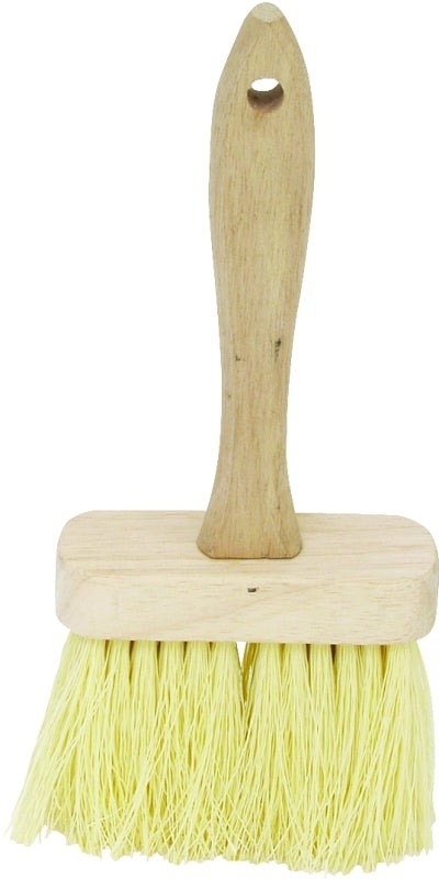 DQB E-Z Fit Series 11937 Masonry Brush, 4-3/4 in L Brush, Synthetic Bristle, Hardwood Handle