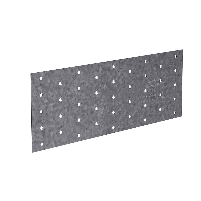 Simpson Strong-Tie TP TP39 Tie Plate, 9 in L, 3-1/8 in W, 0.035 in Thick, Steel, Galvanized