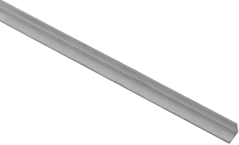 Stanley Hardware 4203BC Series N247-270 Angle Stock, 1/2 in L Leg, 72 in L, 1/16 in Thick, Aluminum, Mill