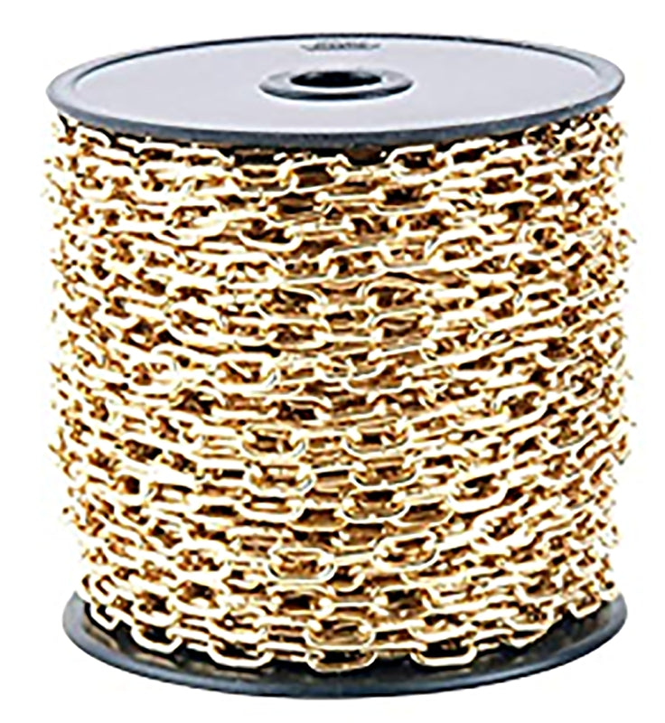 BARON 7170 Twist Link Chain, #70, 82 ft L, Brass