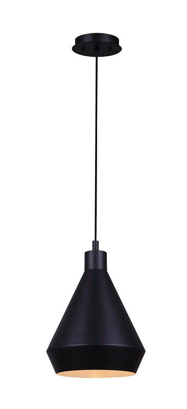 Canarm BYCK IPL1020A01BK Pendant Light, 120 V, 60 W, 1-Lamp, Type A Lamp, Metal Fixture, Black Fixture