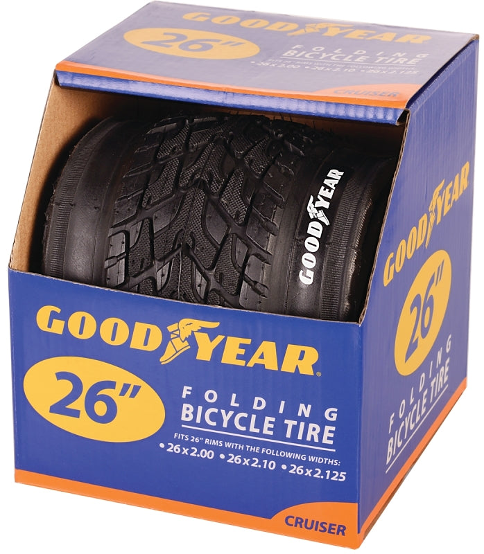 Kent 91060 Cruiser Tire, Folding, Black, For: 24 x 2 to 2.10 to 2-1/8 in Rim