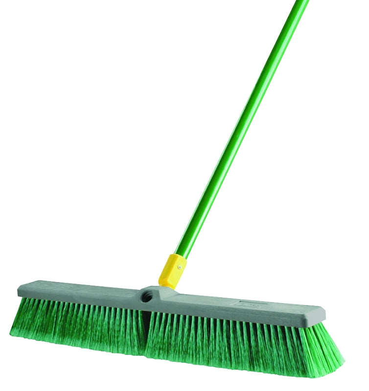 Quickie 00538 Push Broom, 24 in Sweep Face, Polypropylene Bristle, Steel Handle