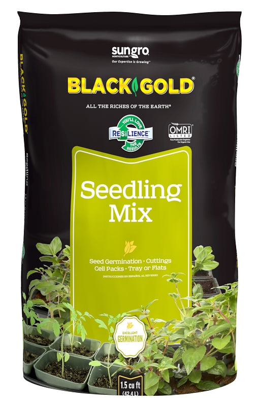 sun gro BLACK GOLD 1411002.CFL001.5P Seedling Mix, 1-1/2 cu-ft Bag