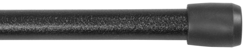 Kenney KN631/5 Spring Tension Rod, 7/16 in Dia, 28 to 48 in L, Metal, Black