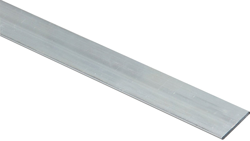 National Hardware N247-189 Flat Bar, 3/4 in W, 48 in L, 1/16 in Thick, Aluminum, Mill