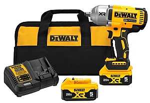 DEWALT DCF900P2 Impact Wrench with Hog Ring Anvil, Battery Included, 20 V, 5 Ah, 1/2 in Drive, Standard Drive