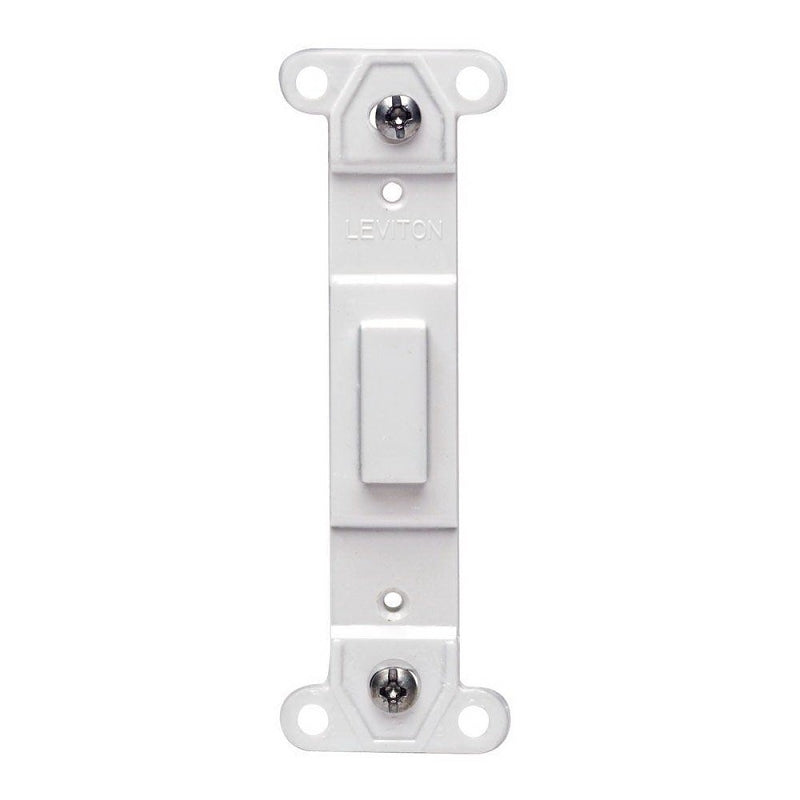 Leviton 002-80700-00W Wallplate Adapter, 1 -Gang, Plastic, White, Surface Mounting