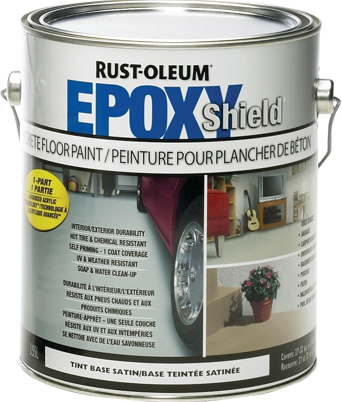 RUST-OLEUM EPOXYSHIELD N239133 Floor Paint, Satin, Armour Gray, 3.55 L Can