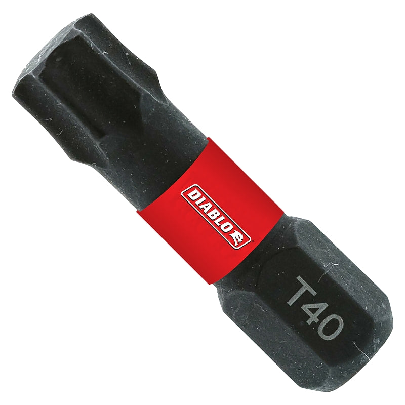 Diablo DT401P2 Screwdriver Insert Bit, #40 Drive, Torx Drive, 1 in L, 2/PK