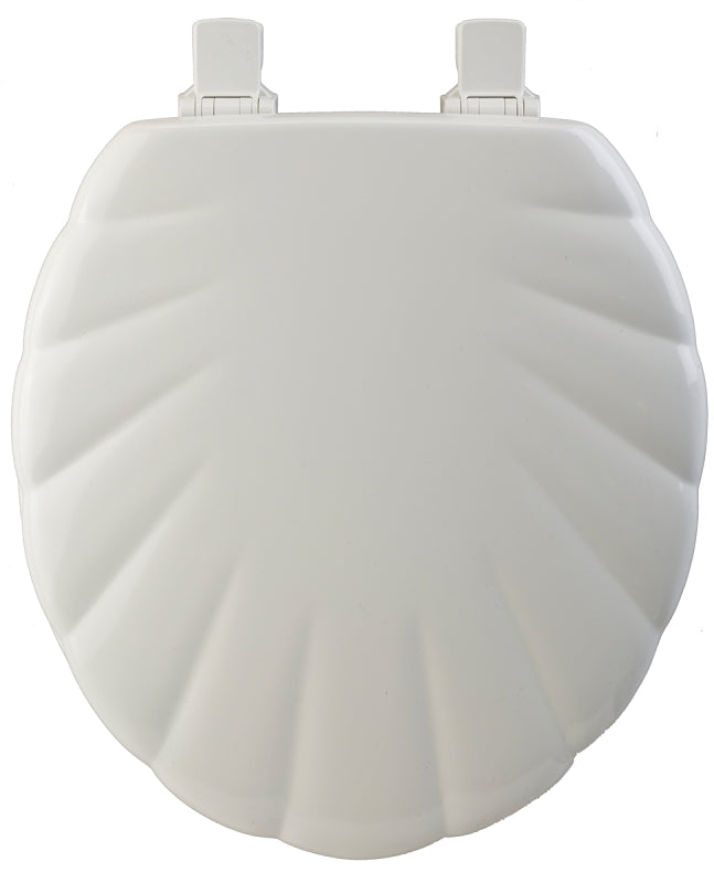 Mayfair 22EC-000 Toilet Seat, Round, Wood, White, Twist Hinge