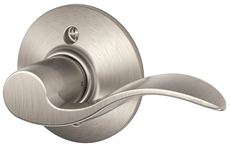 Schlage Accent Series F170 ACC 619 RH Right Hand Dummy Lever, Mechanical Lock, Satin Nickel, Metal, Residential, 2 Grade