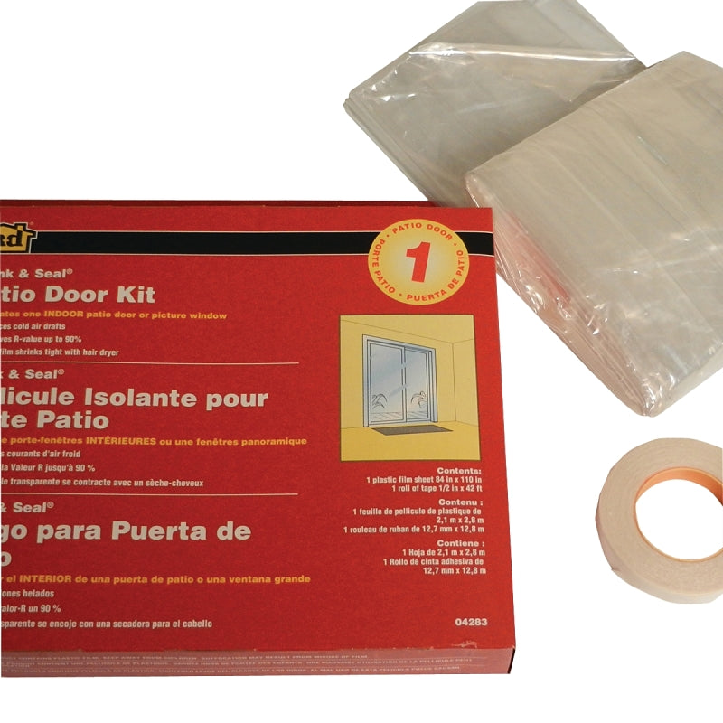 M-D 04283 Window Insulation Kit, 84 in W, Clear