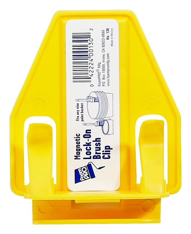 Foampro 130 Brush Clip, Clamp-On, Magnetic, For: 1 gal Paint Can, Plastic Pail