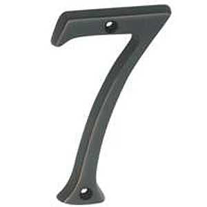 Schlage SC2-3076-716 House Number, Character: 7, 4 in H Character, Bronze Character, Solid Brass