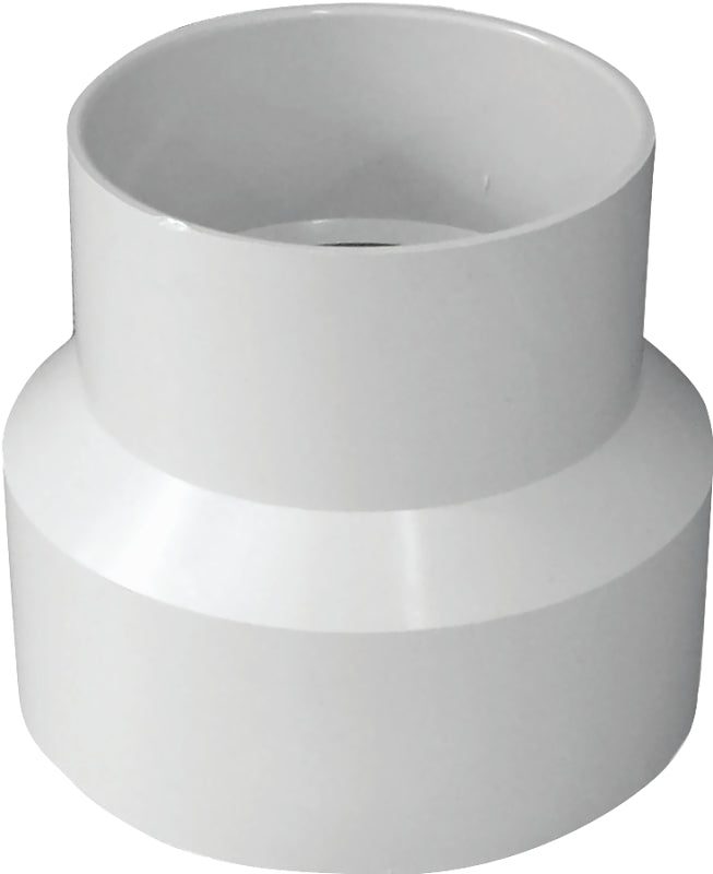 IPEX 414217BC Sewer Increaser Coupling with Stop, 4 x 3 in, Hub, PVC, White