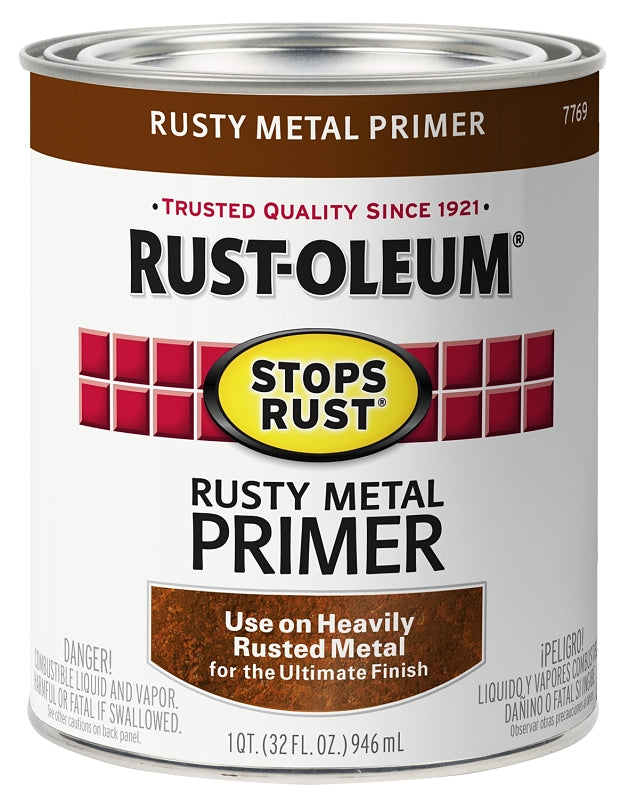 Rust-Oleum 7769502 Primer, Flat, Rusty Metal Primer, 1 qt