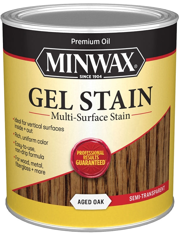 Minwax 66020000 Gel Stain, Aged Oak, Liquid, 1 qt