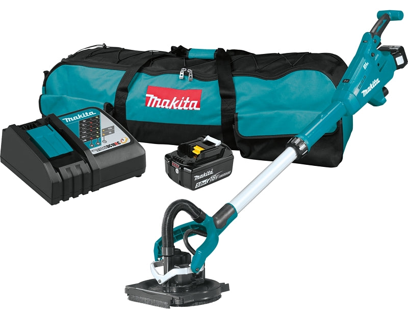 Makita LXT Series XLS01T Drywall Sander Kit, Battery, 18 V, 8-1/4 in Pad/Disc, 1000 to 1800 rpm No Load