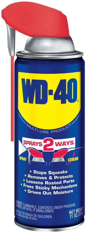 WD-40 SMART STRAW 490040 Lubricant, 11 oz, Aerosol Can, Liquid