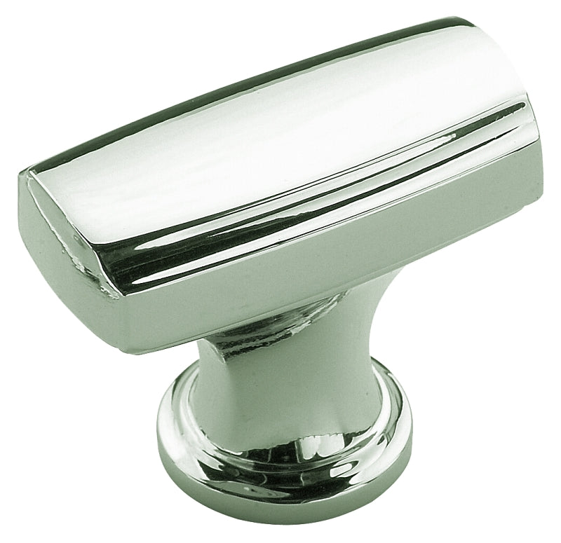 Amerock Highland Ridge Series BP55311PN Cabinet Knob, 1-1/8 in Projection, Zinc, Polished Nickel