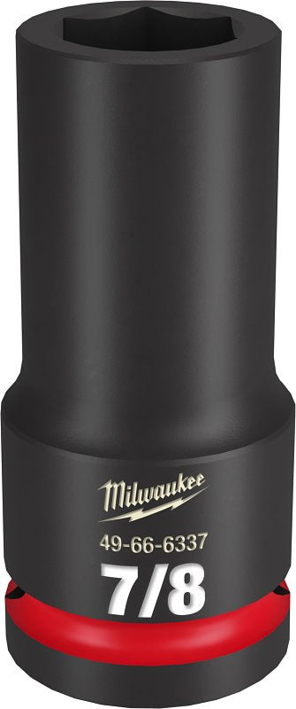 Milwaukee SHOCKWAVE Impact Duty Series 49-66-6337 Deep Impact Socket, 7/8 in Socket, 3/4 in Drive, Square Drive