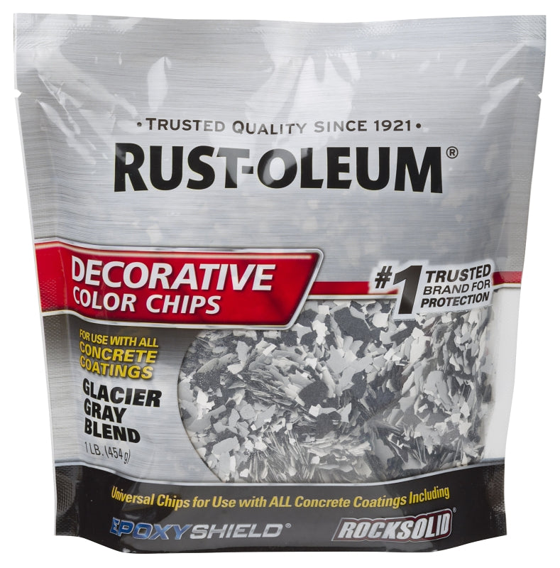 Rust-Oleum 312449 Color Chip, Solid, Glacier Gray Blend, 1 lb, Bag