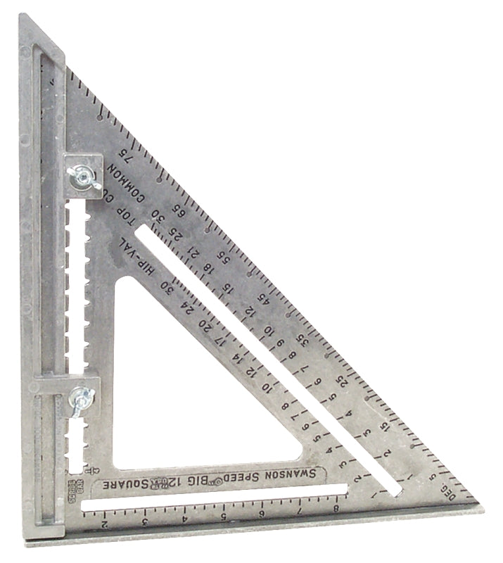 Swanson Big 12 Speed Series S0107 Framing Square, Aluminum, 12 in L, 12 in W