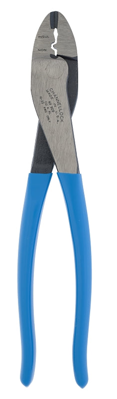 CHANNELLOCK 909 Crimping Plier, 22 to 10 AWG Wire, 22 to 10 AWG Cutting Capacity, 9-1/2 in OAL, Comfort-Grip Handle