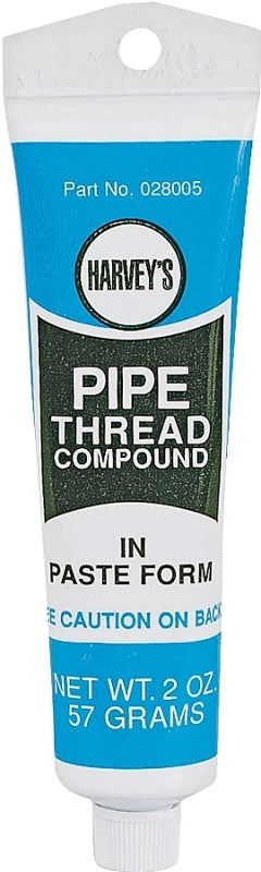 Harvey 28005-144 Pipe Thread Compound, 2 oz Tube, Thick Paste, Gray