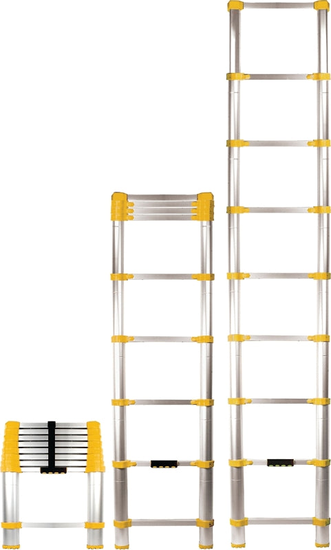 Xtend+Climb Home Series 750P Telescoping Ladder, 12-1/2 ft Max Reach H, 9-Step, 250 lb, 1-1/2 in D Step, Aluminum