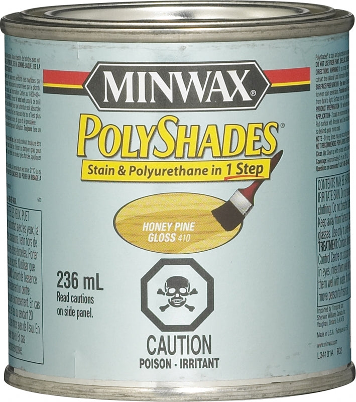 Minwax 341014444 Polyshades, Gloss, Liquid, Honey Pine, 236 mL, Can