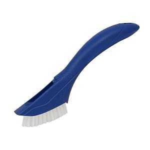 QEP 20842 Grout and Tile Brush, 3/4 in L Trim, Nylon Bristle, Blue Handle