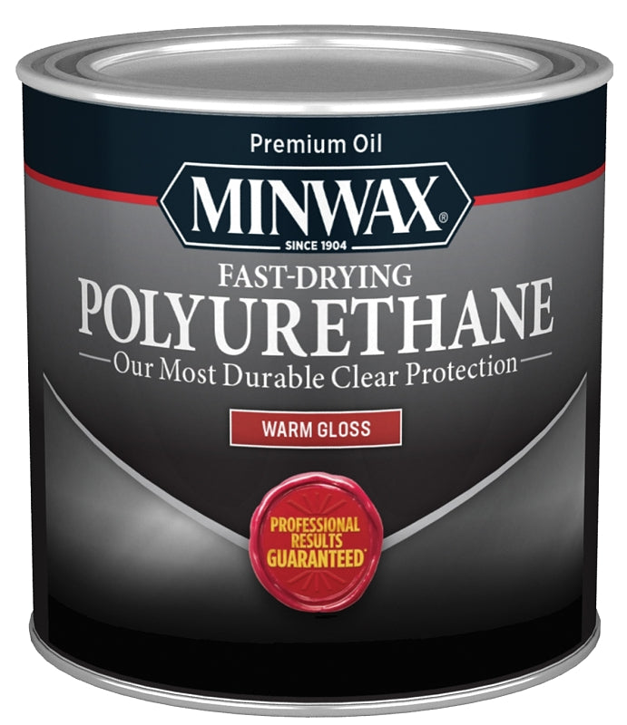 Minwax 230004444 Polyurethane, Gloss, Liquid, Clear, 0.5 pt, Can