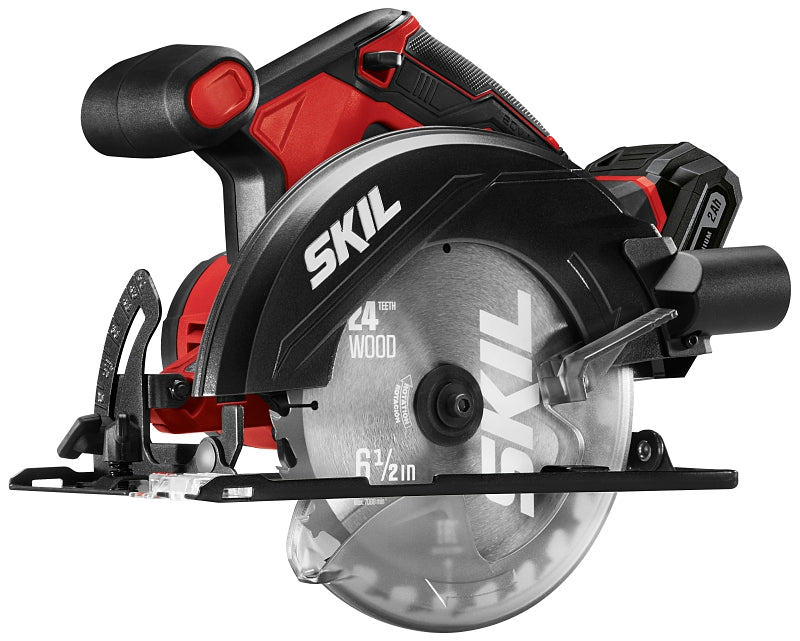 SKIL CR540602 Circular Saw Kit, Battery Included, 20 V, 2 Ah, 6-1/2 in Dia Blade, 50 deg Bevel