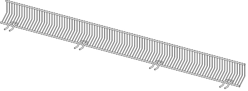 FRONT WIRE SINGLE CHROME 36IN