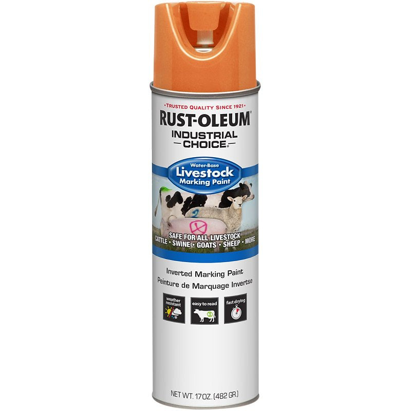 Rust-Oleum 383006 Marking Paint, Fluorescent Orange, 17 oz