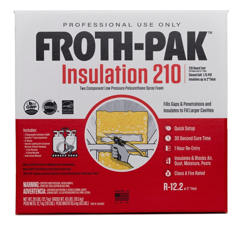 Froth-Pak 12031897 Foam Sealant Kit, 30 s Functional Cure, 240 deg F