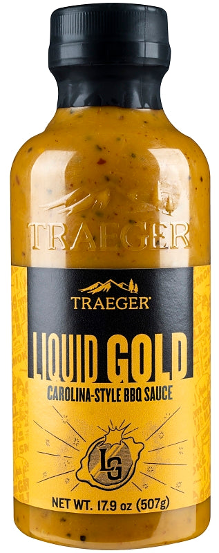 Traeger SAU049 Liquid Gold BBQ Sauce, Sweet, Tangy Flavor, 17.9 oz Bottle