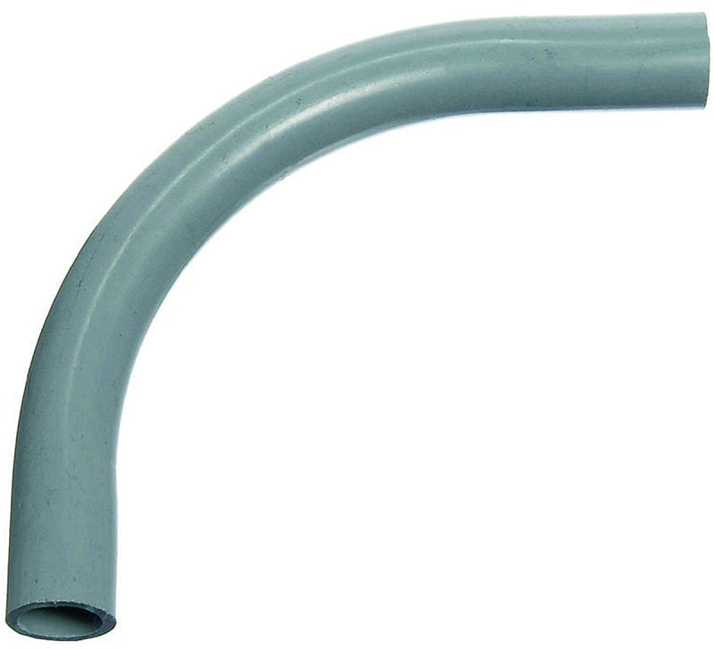 Carlon UA9AER-CTN Elbow, 3/4 in Trade Size, 90 deg Angle, SCH 40 Schedule Rating, PVC, Plain End, Gray