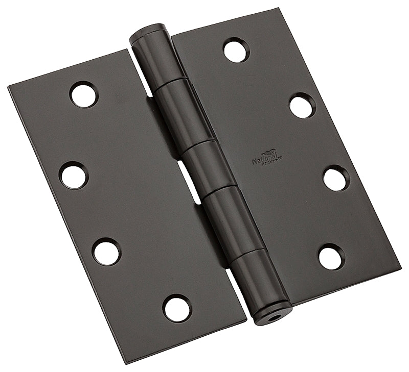 National Hardware DPB179 Series N236-018 Template Hinge, 4-1/2 in H Frame Leaf, 1.3875 in Thick Frame Leaf, Steel, 90 lb