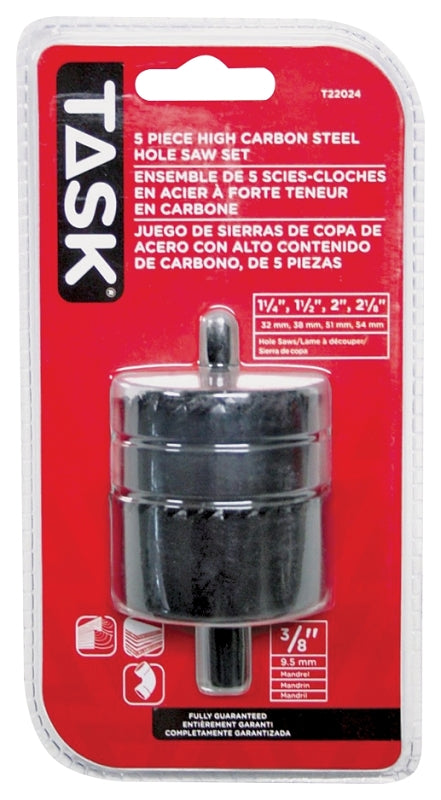 T22024 5 PC. HOLE SAWS-CARBON