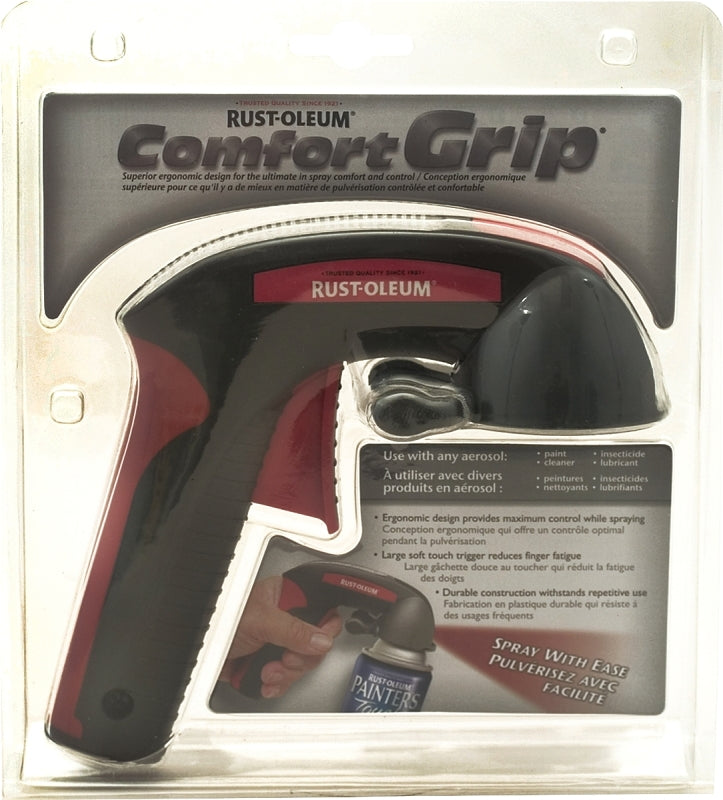 Rust-Oleum 242392 Spray Can Handle, Soft-Touch Trigger, Plastic, Black/Red