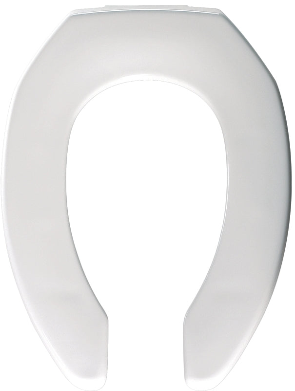 Bemis 7MM1955C 000 Toilet Seat, Elongated, Plastic, White, Sta-Tite Hinge