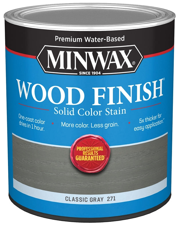 Minwax 108210000 Wood Stain, Solid Stain, Classic Gray, Liquid, 32 fl-oz