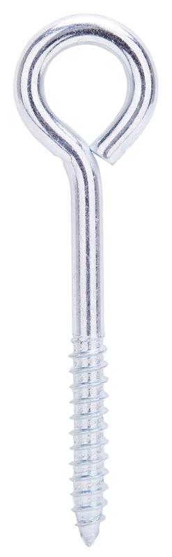 ProSource LR252 Lag Screw Eye, 9.3 mm Thread, Screw Thread, 2 in L Thread, 1-3/8 in Dia Eye, 302 lb Working Load, Steel