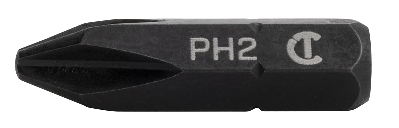 Crescent APEX CAB1PH2-2 Insert Bit, #2 Drive, Phillips Drive, 1/4 in Shank, Hex Shank, 1 in L, Steel